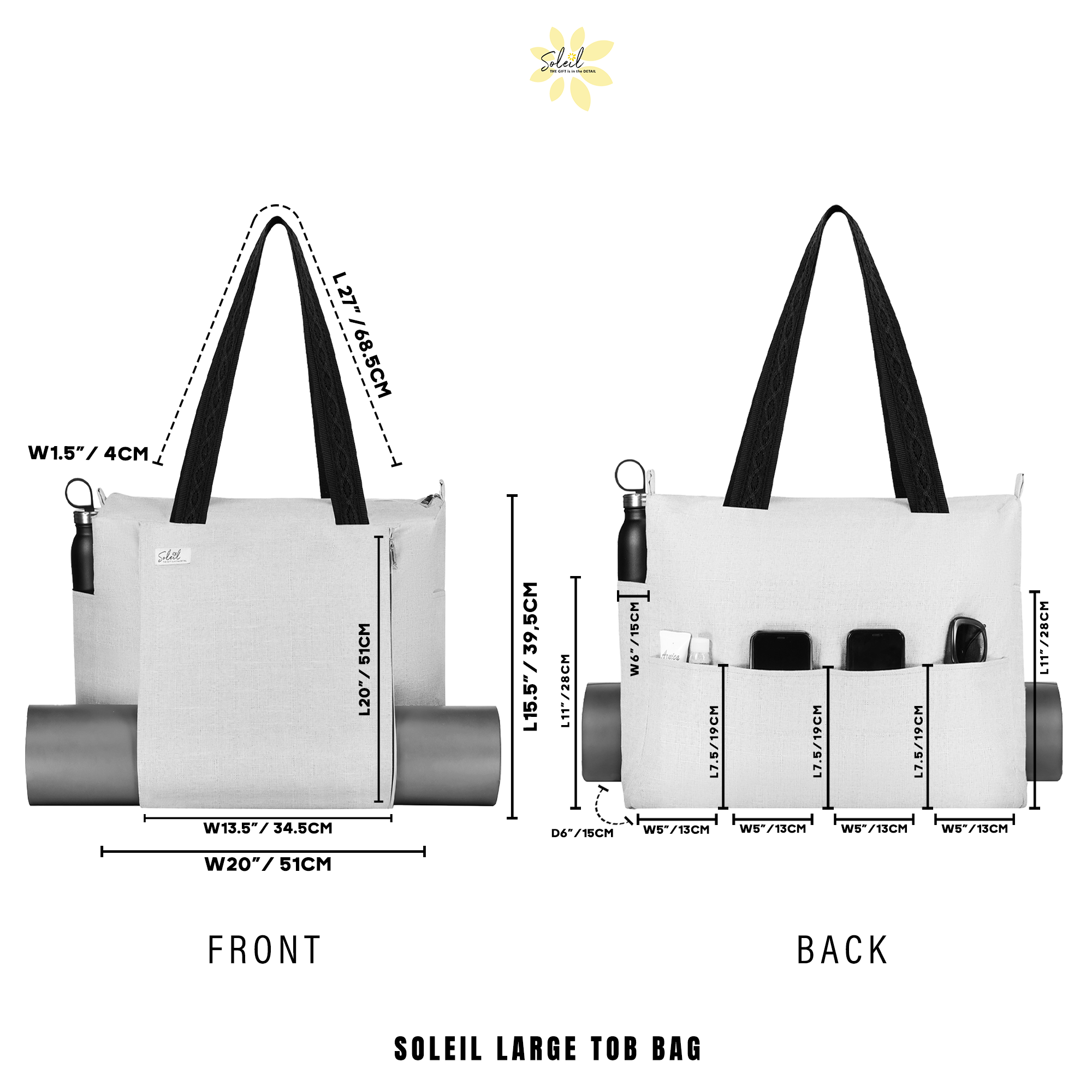 Yoga Mat Bag  Fashion Yoga Bag Backpack with Zipper Pocket for Valuab